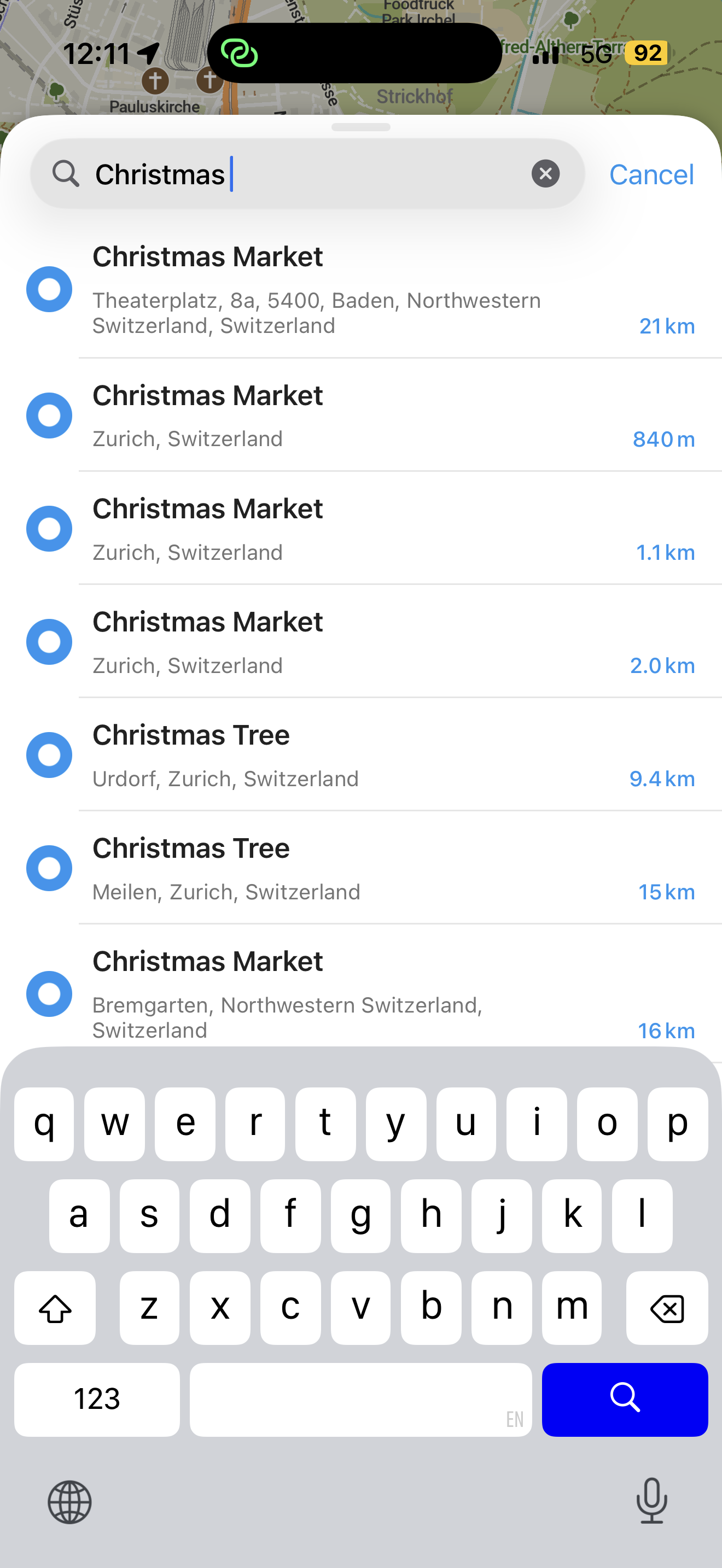 Édition de Noël d'Organic Maps dans la version du 16 décembre